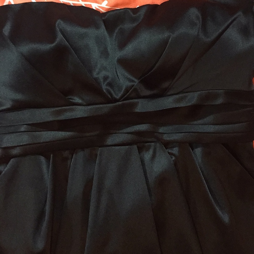 Black Formal Strapless Mini Dress with Bow Size 13 - Picture 5 of 10